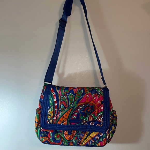 Vera Bradly Puffer Messenger Venetian Paisley - Picture 1 of 7